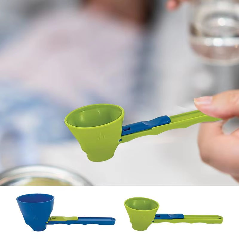 Protein Powder Funnel Spoon Measuring Spoon Funnel with Longer Handle Powder Scoop for Water Bottle Water for Fitness